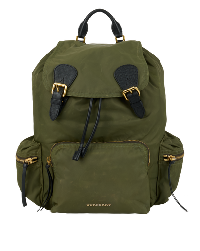 Large Rucksack, £250, Handbags, Khaki, Nylon, Front view